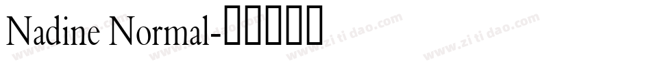 Nadine Normal字体转换